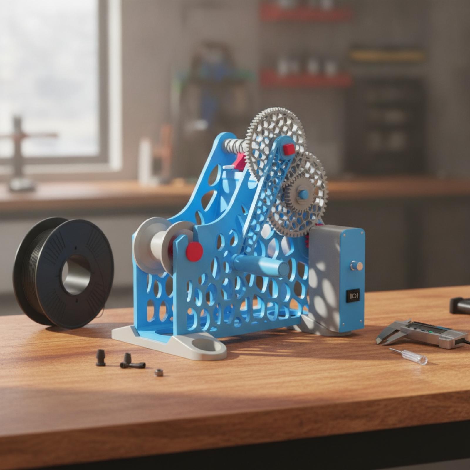 3D Printing Machine - เครื่องม้วนไส้พิมพ์ 3 มิติสำหรับการนำวัสดุ PLA กลับมาใช้ใหม่ ขนาดกะทัดรัด