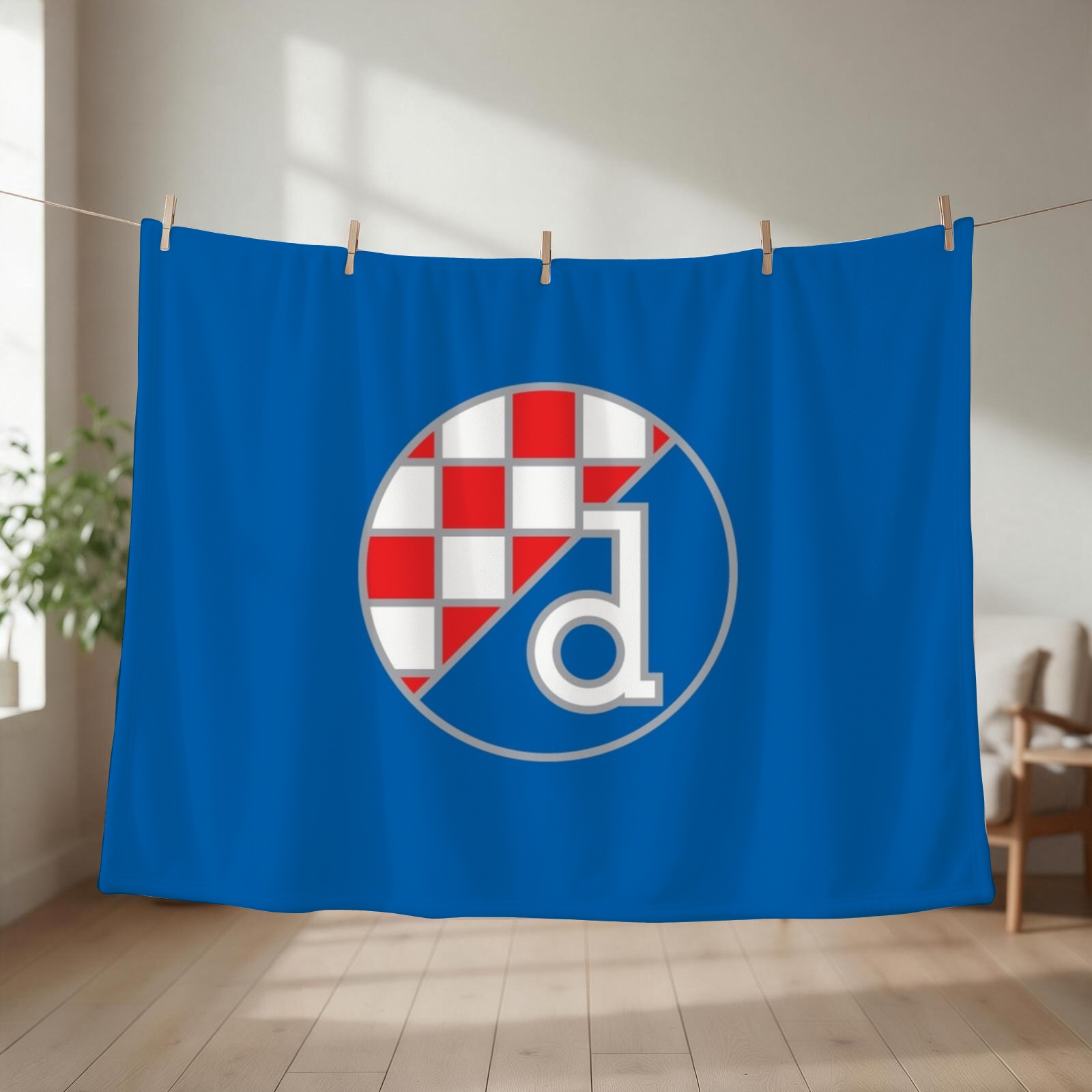 3D Printing Zagreb - ผ้าห่มคลุมโซฟาสโมสรฟุตบอลดินาโมซากเรบ นุ่มสบาย ฟูฟ่อง สำหรับปิกนิกและกิจกรรมกลางแจ้ง