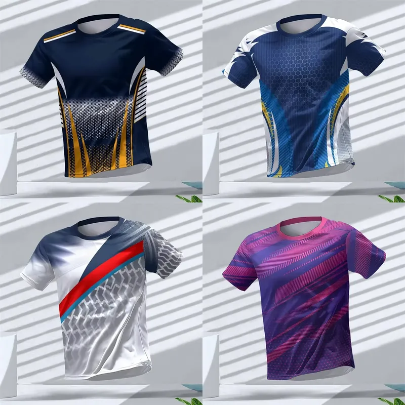 3D Printing Tablet - เสื้อยืดวิ่งลำลองฤดูร้อนพิมพ์ลายเรขาคณิต 3 มิติ ปี 2026 เสื้อยืดเทเบิลเทนนิส