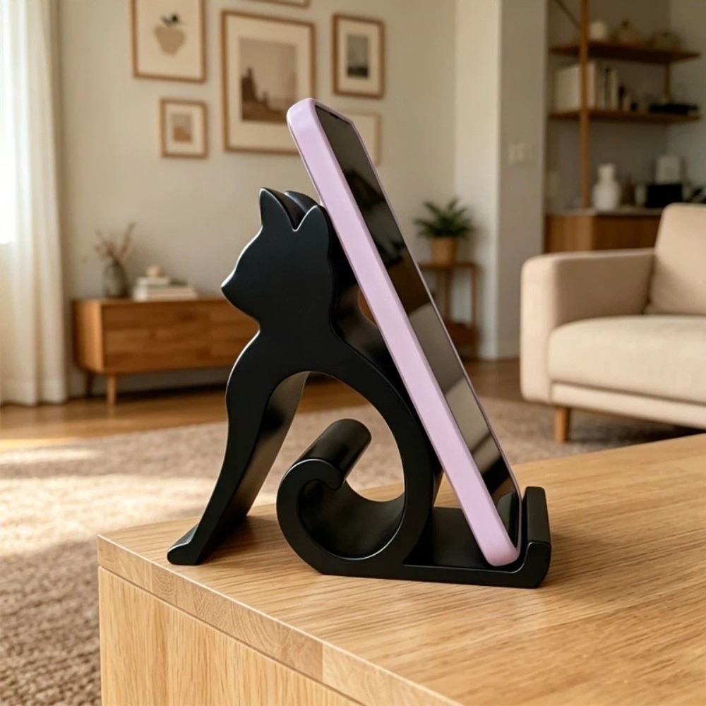 3D Printing Tablet - ขาตั้งโทรศัพท์รูปแมวน่ารัก พิมพ์ 3 มิติ ฐานวางแท็บเล็ตกันลื่น ของตกแต่งรูปแมว