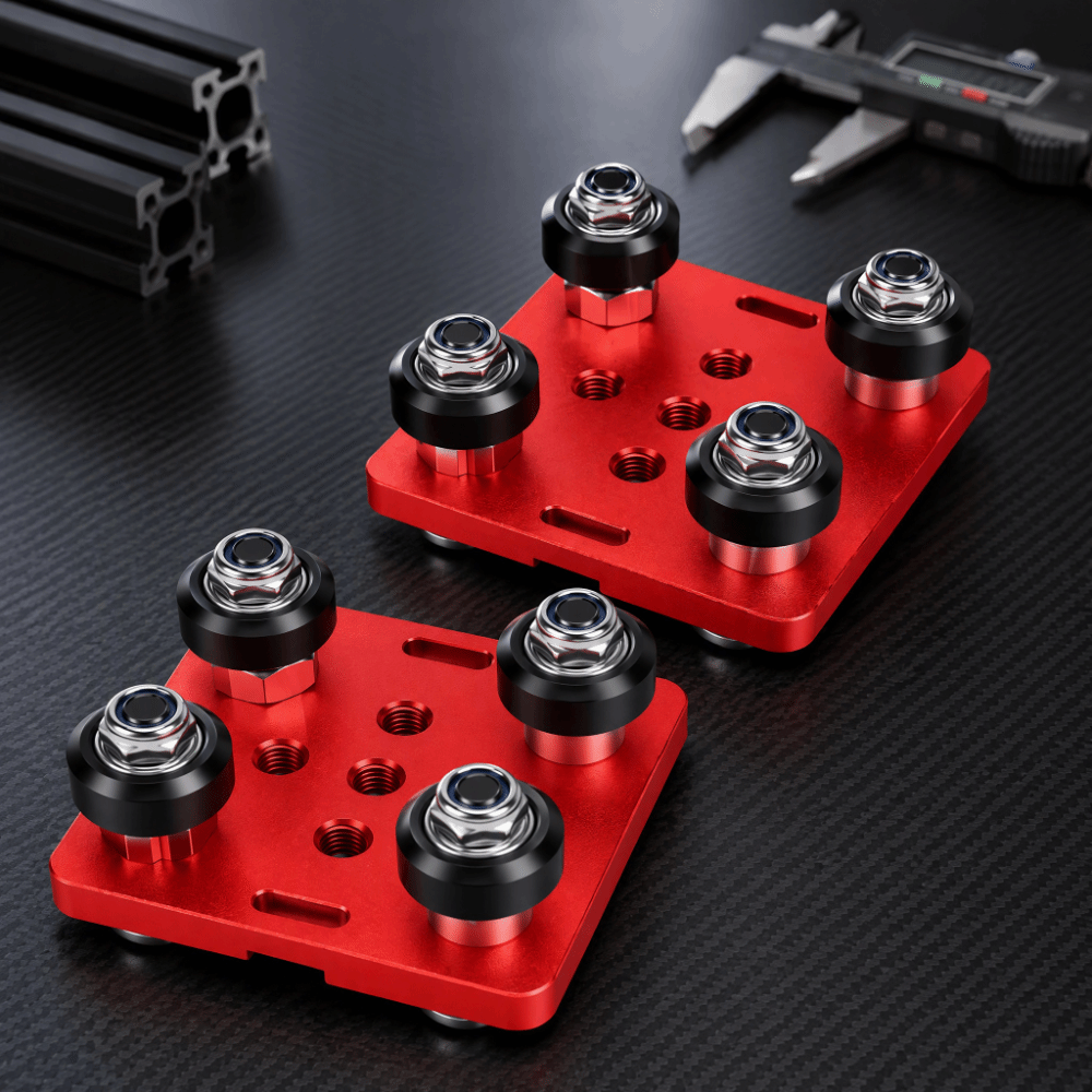 V Slot Aluminum Extrusion - ชุด 2 ชิ้น ออกแบบให้มีน้ำหนักเบา ลูกรอกอะลูมิเนียมอัดขึ้นรูป ล้อ