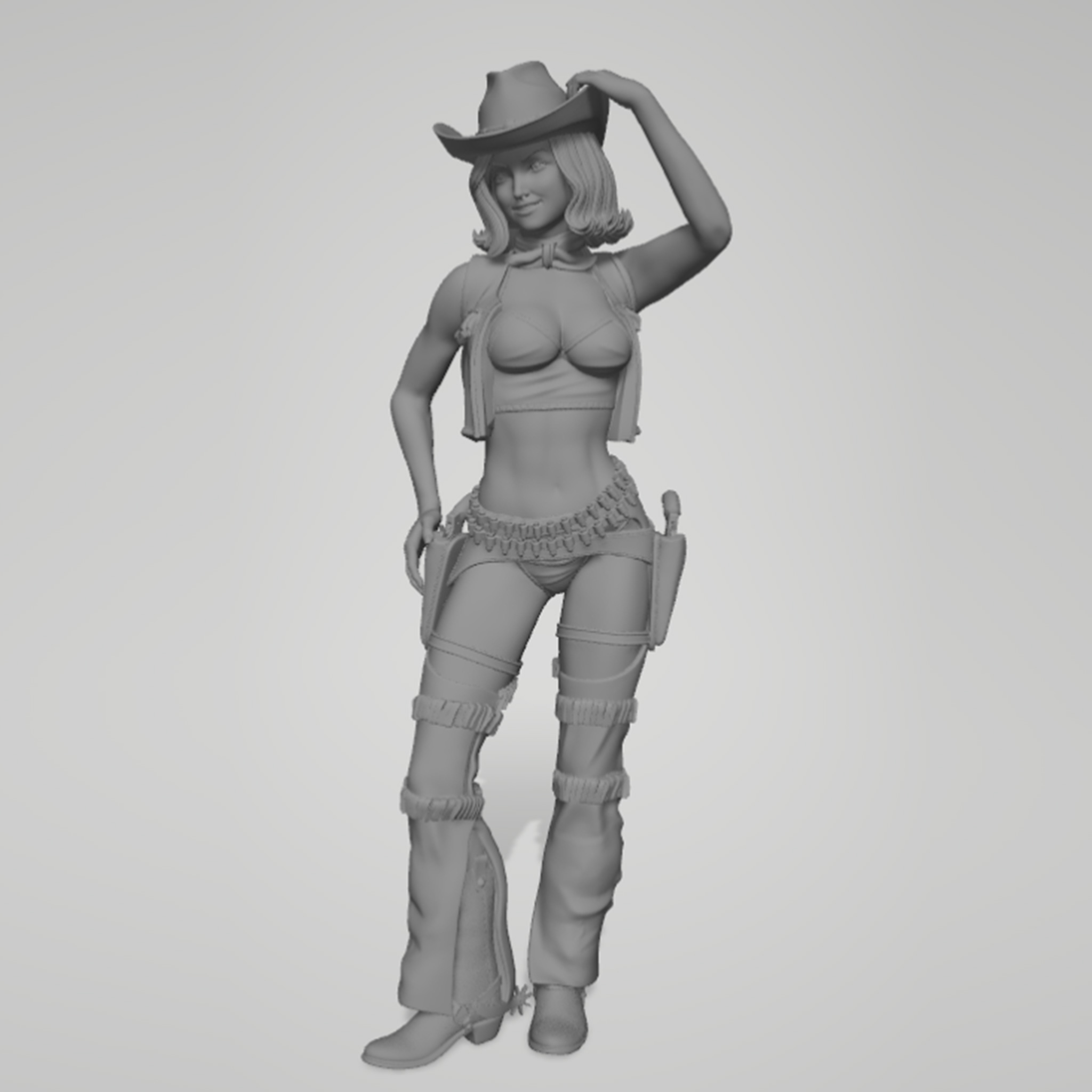 โมเดลการ์เกจคาวบอยเกิร์ล ขนาด  - 3D Printing Yourself บทวิจารณ์และราคา