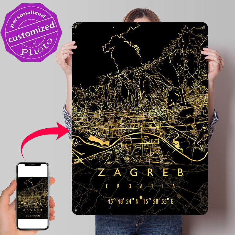 โปสเตอร์พิมพ์ลาย 3 มิติ แผนที่ - 3D Printing Zagreb บทวิจารณ์และราคา